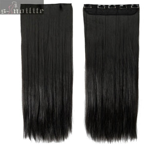 S-noilite Fall to waist 46-76 CM Longest Clip in for human Hair Extensions One Piece Real Natural Thick Synthetic hair Extention - X-scape Store