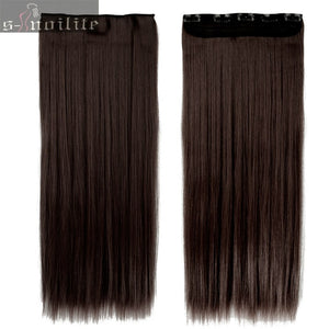 S-noilite Fall to waist 46-76 CM Longest Clip in for human Hair Extensions One Piece Real Natural Thick Synthetic hair Extention - X-scape Store