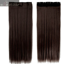 Load image into Gallery viewer, S-noilite Fall to waist 46-76 CM Longest Clip in for human Hair Extensions One Piece Real Natural Thick Synthetic hair Extention - X-scape Store