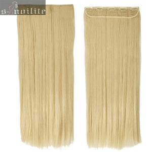 S-noilite Fall to waist 46-76 CM Longest Clip in for human Hair Extensions One Piece Real Natural Thick Synthetic hair Extention - X-scape Store