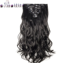 Load image into Gallery viewer, S-noilite 8Pcs/Set Full Head Clip in Thick Hair Extensions 18 Clips ins Hair Extension 24&quot; Curly Hairpieces Synthetic for human - X-scape Store