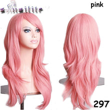 Load image into Gallery viewer, S-noilite 56CM Loose Wave Synthetic Wigs for black women Cosplay wig Blonde Blue Red Pink Grey Purple Hair for human party - X-scape Store