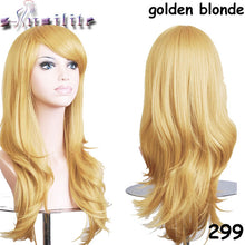 Load image into Gallery viewer, S-noilite 56CM Loose Wave Synthetic Wigs for black women Cosplay wig Blonde Blue Red Pink Grey Purple Hair for human party - X-scape Store