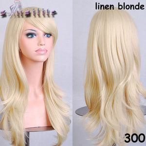 S-noilite 56CM Loose Wave Synthetic Wigs for black women Cosplay wig Blonde Blue Red Pink Grey Purple Hair for human party - X-scape Store