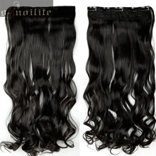 Load image into Gallery viewer, S-noilite 18-28&quot; Curly 3/4 Full Head Clip in Hair Extensions Black Brown Blonde Real Natural Synthetic One Piece for human - X-scape Store