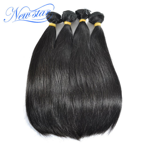 Peruvian Straight Virgin Human Hair 4 Bundles Thick Extension 100%Unprocessed Raw Hair Weaving