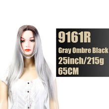 Load image into Gallery viewer, SHANGK Cosplay Wig Long Brown Ombre Wig Stright Wig Synthetic Heat Resistant 26inch Golden Beauty - X-scape Store