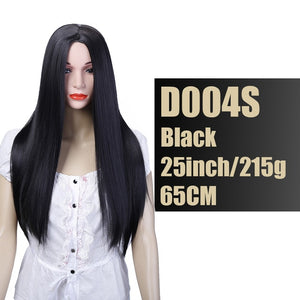 SHANGK Cosplay Wig Long Brown Ombre Wig Stright Wig Synthetic Heat Resistant 26inch Golden Beauty - X-scape Store