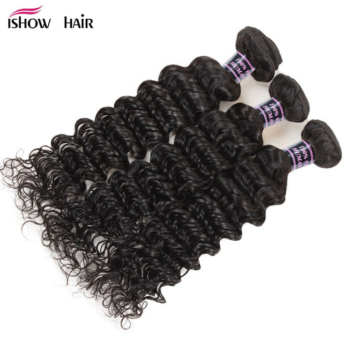 Hair Raw Indian Deep Wave Hair 3 Bundles 100% Human Hair Weave - X-scape Store