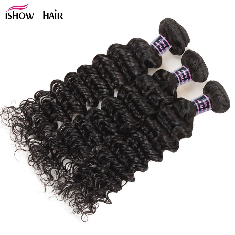 Hair Raw Indian Deep Wave Hair 3 Bundles 100% Human Hair Weave - X-scape Store