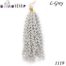 Load image into Gallery viewer, s-noilite 14 inches 100% Real Natural Ombre Water Wavy Hair Crochet Synthetic Crotchet Braiding Hair for human 1 pack/lot 95g - X-scape Store