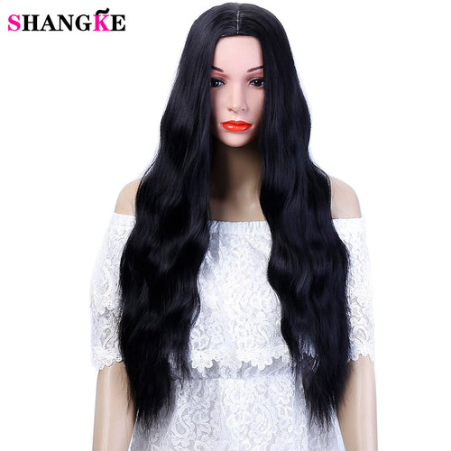 SHANGKE 26'' Long Kinky Curly Hair Wigs For African Americans Heat Resistant Synthetic Wigs For  Women 5 Colors Available - X-scape Store