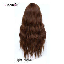 Load image into Gallery viewer, SHANGKE 26&quot; Long Mix Purple Womens Wigs with Bangs Heat Resistant Synthetic Kinky Curly Wigs for Women African American - X-scape Store