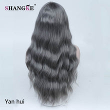 Load image into Gallery viewer, SHANGKE 26&quot; Long Mix Purple Womens Wigs with Bangs Heat Resistant Synthetic Kinky Curly Wigs for Women African American - X-scape Store