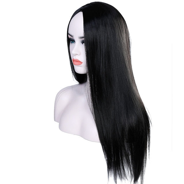 SHANGKE 22 inch Long Straight Black Wig Hairstyles Heat Resistant Synthetic Wigs For Women Long Female Wigs Women - X-scape Store