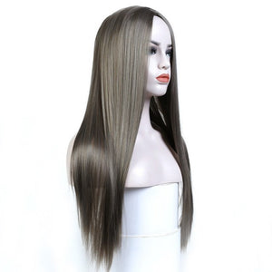 SHANGKE 22 inch Long Straight Black Wig Hairstyles Heat Resistant Synthetic Wigs For Women Long Female Wigs Women - X-scape Store