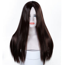 Load image into Gallery viewer, SHANGKE 22 inch Long Straight Black Wig Hairstyles Heat Resistant Synthetic Wigs For Women Long Female Wigs Women - X-scape Store