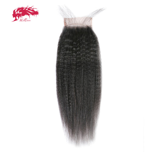 Human Virgin Brazilian Kinky Straight Lace Closure Hair - X-scape Store