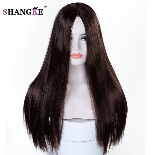 SHANGKE 22'' Long Straight  Wig Women Hairstyles Heat Resistant Synthetic Wigs For  Women African American Hairpieces - X-scape Store
