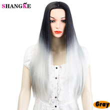 Load image into Gallery viewer, SHANGKE 22&#39;&#39; Long Straight  Wig Women Hairstyles Heat Resistant Synthetic Wigs For  Women African American Hairpieces - X-scape Store
