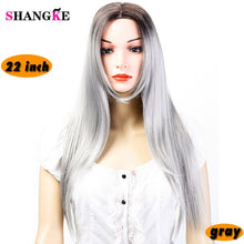 Load image into Gallery viewer, SHANGKE 22&#39;&#39; Long Straight  Wig Women Hairstyles Heat Resistant Synthetic Wigs For  Women African American Hairpieces - X-scape Store