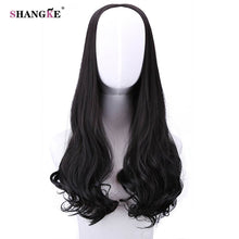 Load image into Gallery viewer, SHANGKE Long Black Half Wigs Women Natural Wavy Synthetic Half Wigs For Women Natural Hairpieces Heat Resistant Hair - X-scape Store