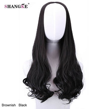 Load image into Gallery viewer, SHANGKE Long Black Half Wigs Women Natural Wavy Synthetic Half Wigs For Women Natural Hairpieces Heat Resistant Hair - X-scape Store