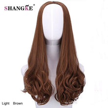 Load image into Gallery viewer, SHANGKE Long Black Half Wigs Women Natural Wavy Synthetic Half Wigs For Women Natural Hairpieces Heat Resistant Hair - X-scape Store