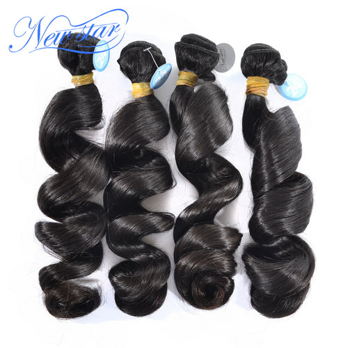 Hair 4 Bundles Loose Wave Brazilian Virgin Human Hair Weaving Unprocessed Cuticle Aligned