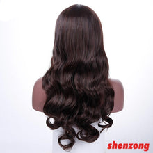 Load image into Gallery viewer, SHANGKE Long Wavy Cosplay Brown Synthetic Hair Wigs For African Americans Heat Resistant Hair Costume Wigs - X-scape Store