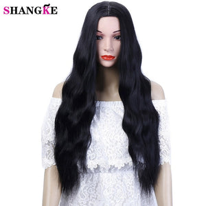 26" Long Kinky Curly Wigs Cosplay Wigs Heat Resistant Synthetic Costumes Wig Blue SHANGKE - X-scape Store