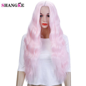 26" Long Kinky Curly Wigs Cosplay Wigs Heat Resistant Synthetic Costumes Wig Blue SHANGKE - X-scape Store