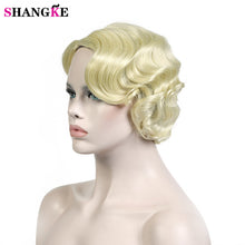 Load image into Gallery viewer, SHANGKE Hair Short Curly Synthetic Wigs For  Women Short  African American Wigs Women Heat Resistant Hair - X-scape Store