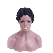 Load image into Gallery viewer, SHANGKE Hair Short Curly Synthetic Wigs For  Women Short  African American Wigs Women Heat Resistant Hair - X-scape Store