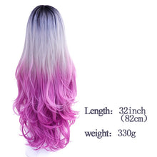 Load image into Gallery viewer, SHANGKE Hair 32&#39;&#39; Long Wavy Synthetic Wigs For  Women Pink Ombre Wig Heat Resistant Synthetic Female Hair Wig - X-scape Store