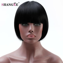 Load image into Gallery viewer, SHANGKE  Bob Wig For African Americans Women Short Synthetic Wigs For  Women Natural Heat Resistant Fake Hairpieces - X-scape Store