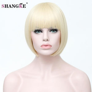 SHANGKE  Bob Wig For African Americans Women Short Synthetic Wigs For  Women Natural Heat Resistant Fake Hairpieces - X-scape Store