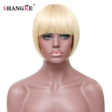 Load image into Gallery viewer, SHANGKE  Bob Wig For African Americans Women Short Synthetic Wigs For  Women Natural Heat Resistant Fake Hairpieces - X-scape Store