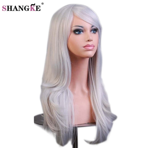 SHANGKE Long Wavy Synthetic Wigs For  Women Red Wig Heat Resistant  Female Hair Cosplay Wig - X-scape Store