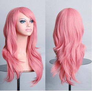 SHANGKE Long Wavy Synthetic Wigs For  Women Red Wig Heat Resistant  Female Hair Cosplay Wig - X-scape Store