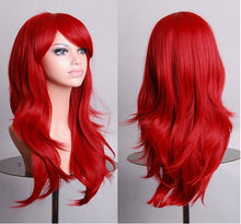 Load image into Gallery viewer, SHANGKE Long Wavy Synthetic Wigs For  Women Red Wig Heat Resistant  Female Hair Cosplay Wig - X-scape Store