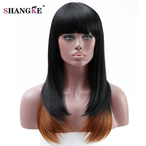 SHANGKE Long  Wavy Wig  Women Wigs For African American Heat Resistant Synthetic Wigs For  Women Fake Hairpieces - X-scape Store