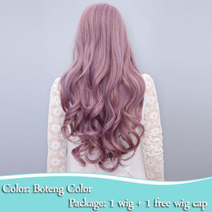 SHANGKE 26'' Long Wavy Blonde Wigs Blonde Heat Resistant Synthetic Female Wigs For  White Women Fake Hair Pieces - X-scape Store