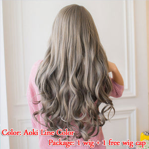 SHANGKE 26'' Long Wavy Blonde Wigs Blonde Heat Resistant Synthetic Female Wigs For  White Women Fake Hair Pieces - X-scape Store