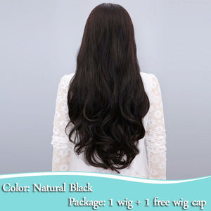 SHANGKE 26'' Long Wavy Blonde Wigs Blonde Heat Resistant Synthetic Female Wigs For  White Women Fake Hair Pieces - X-scape Store