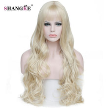 Load image into Gallery viewer, SHANGKE 26&#39;&#39; Long Wavy Blonde Wigs Blonde Heat Resistant Synthetic Female Wigs For  White Women Fake Hair Pieces - X-scape Store