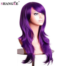 Load image into Gallery viewer, SHANGKE Long Kinky Curly Wigs Synthetic Fibre Purple Cosplay Wig - X-scape Store