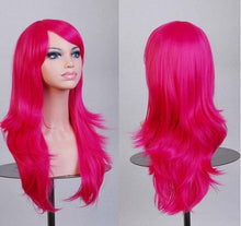 Load image into Gallery viewer, SHANGKE Long Kinky Curly Wigs Synthetic Fibre Purple Cosplay Wig - X-scape Store