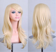 Load image into Gallery viewer, SHANGKE Long Kinky Curly Wigs Synthetic Fibre Purple Cosplay Wig - X-scape Store