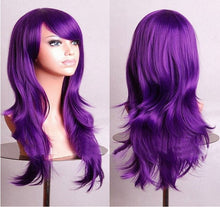 Load image into Gallery viewer, SHANGKE Long Kinky Curly Wigs Synthetic Fibre Purple Cosplay Wig - X-scape Store